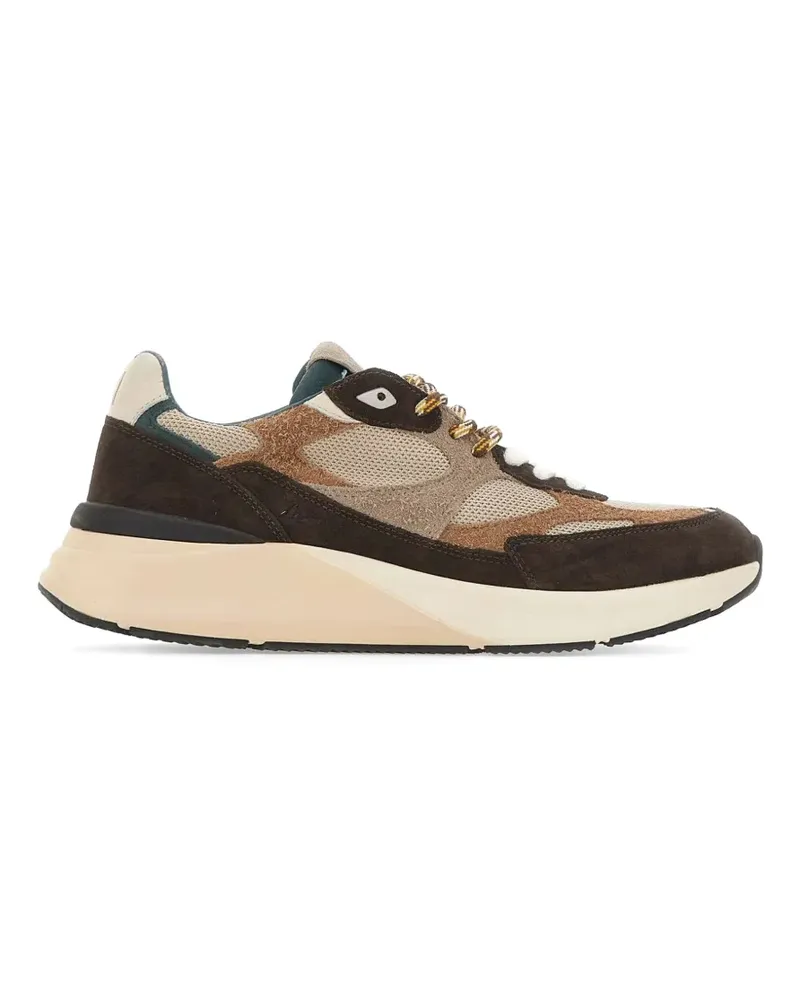 D.A.T.E. Musa Sneakers aus Wildleder mit Einsätzen - Braun Braun