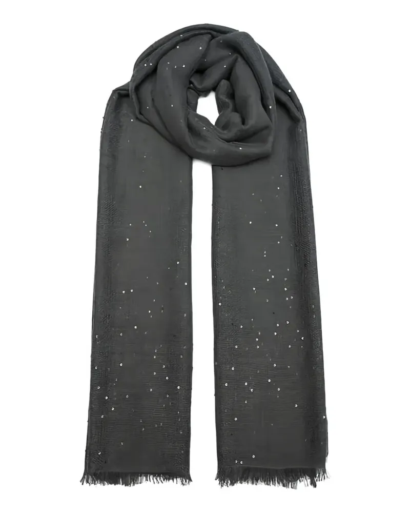 Brunello Cucinelli Schal mit Pailletten - Grau Grau