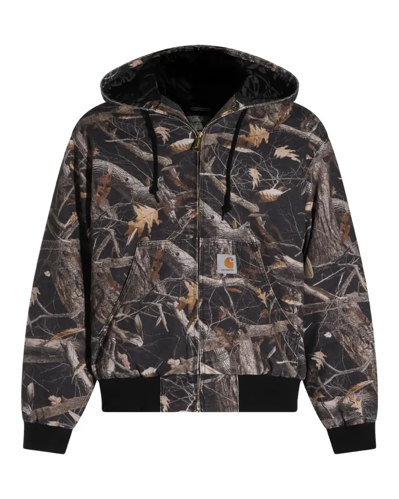 Carhartt WIP Kapuzenjacke mit Camouflage-Print - Schwarz Schwarz