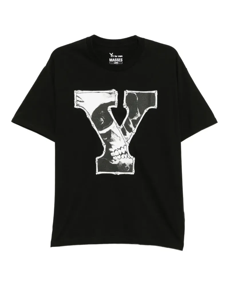 Yohji Yamamoto graphic-print cotton T-shirt - Schwarz Schwarz