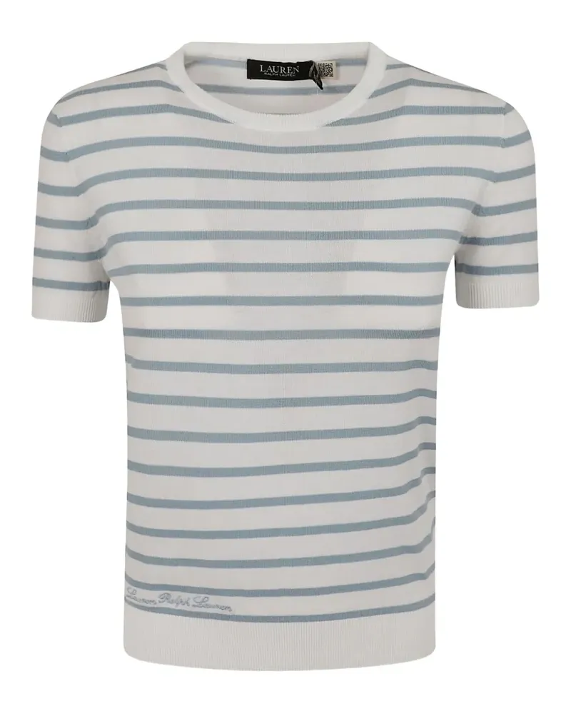 Ralph Lauren striped knitted T-shirt - Weiß Weiß