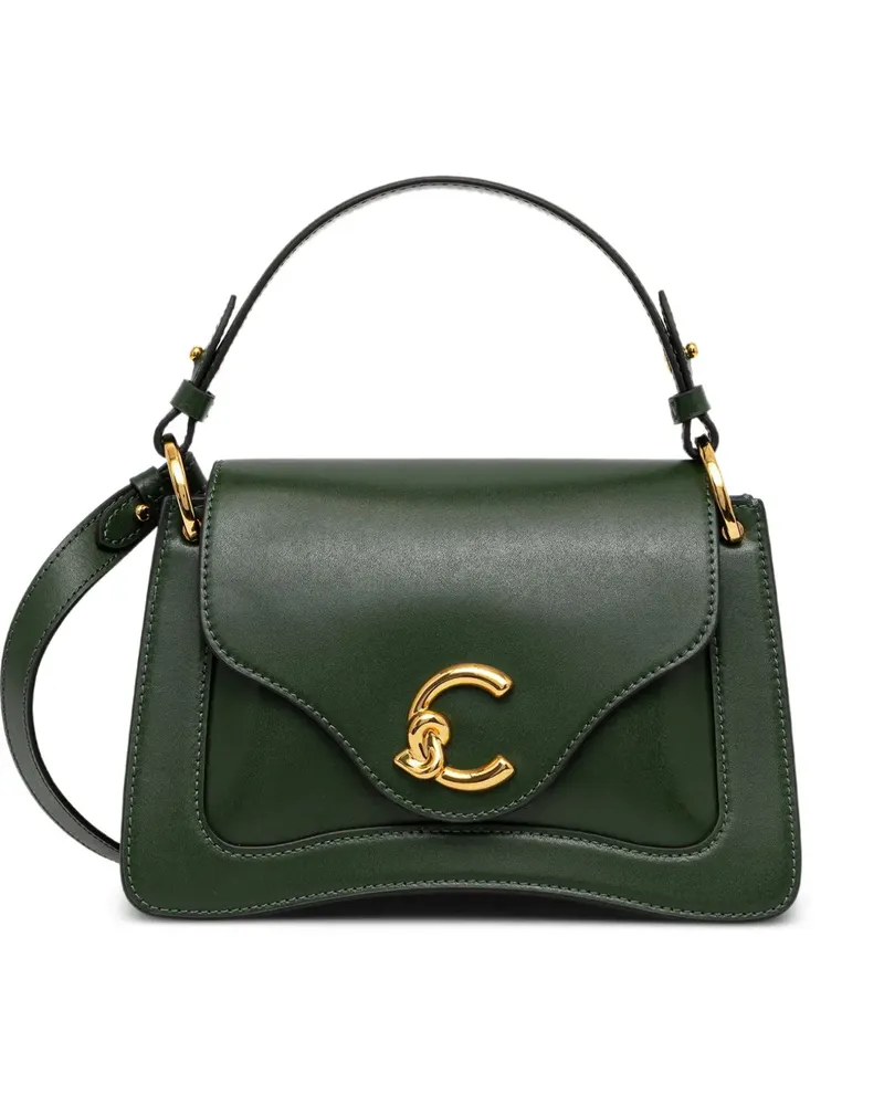 Coccinelle Kleine C-Me Umhängetasche mit Logo-Schild - Grün Grün