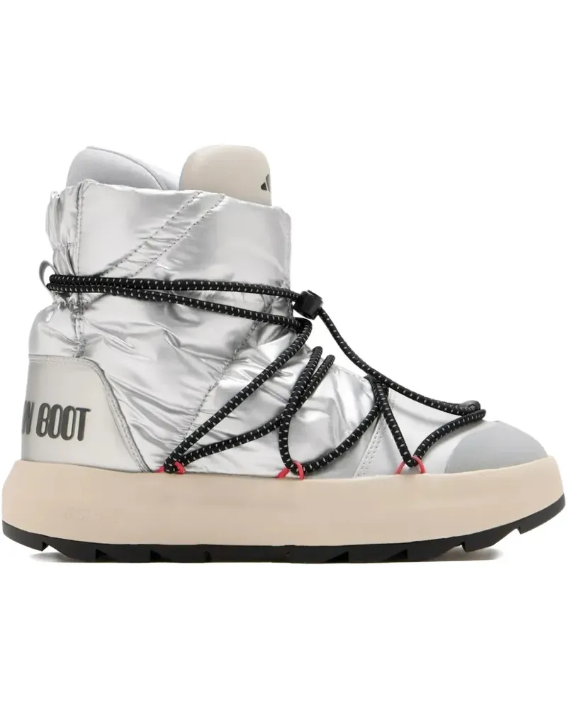 adidas x Moon Boot quilted lace-up ace boots - Silber Silber