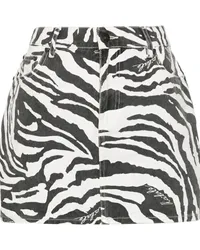 ROTATE Birger Christensen Minirock mit Zebra-Print Schwarz