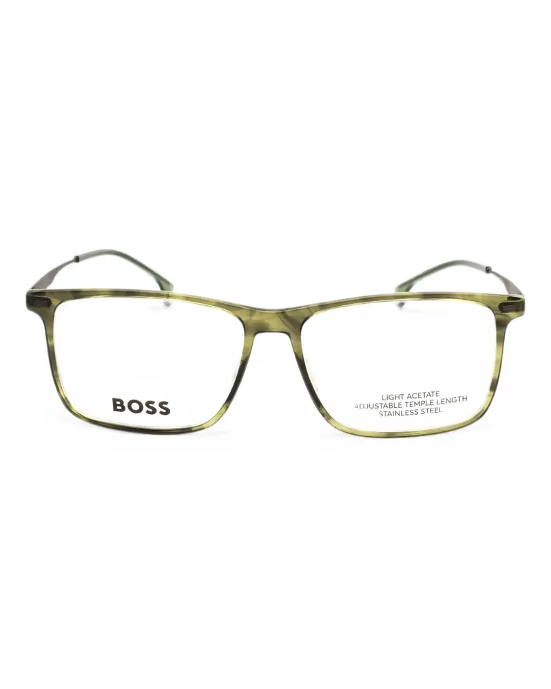HUGO BOSS rectangle-frame glasses - Grau Grau
