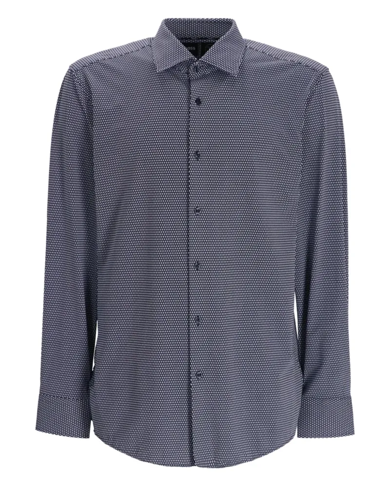 HUGO BOSS Gemustertes Hemd - Blau Blau