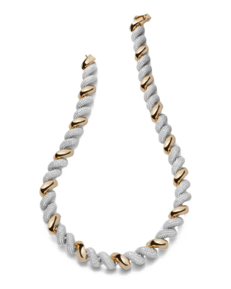 Eddie Borgo pavé torsade necklace - Gold Gold