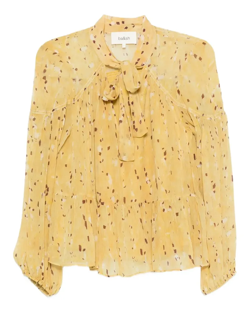 ba&sh Kamala Bluse mit Falten - Gelb Gelb