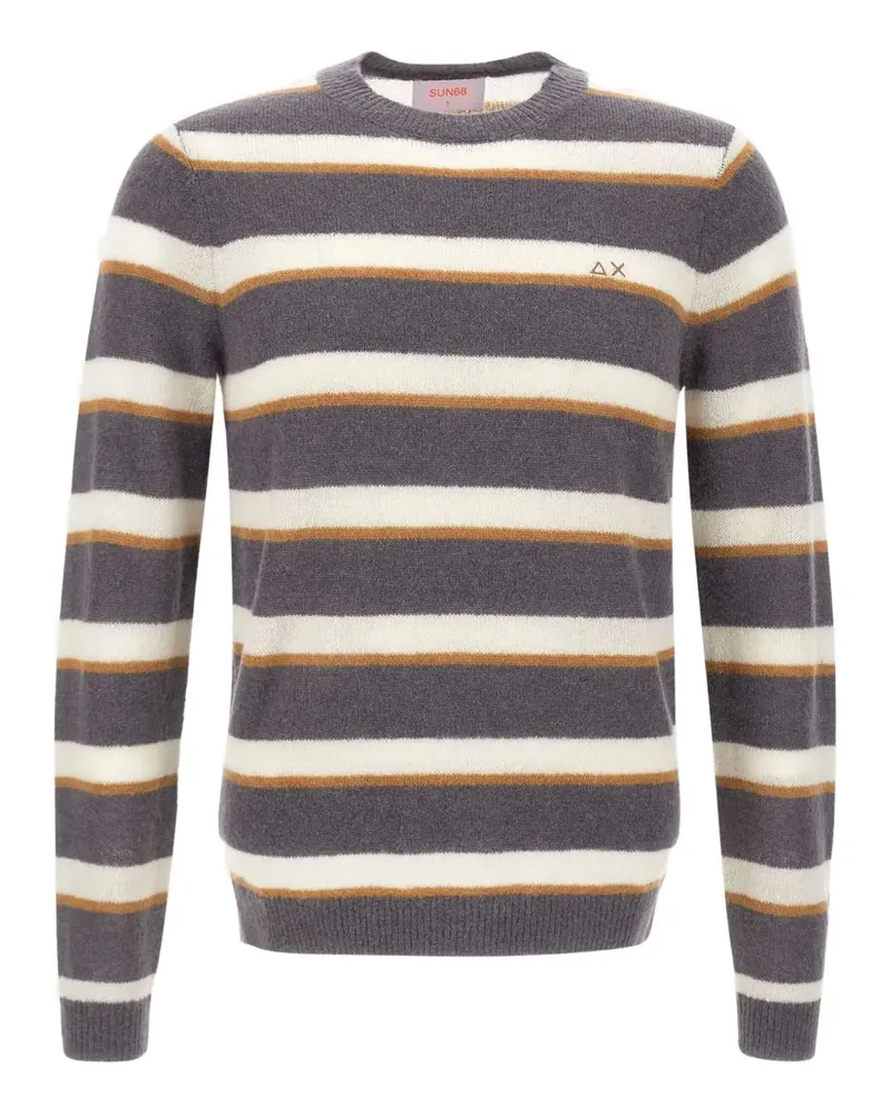 Sun68 striped crew-neck sweater - Grau Grau