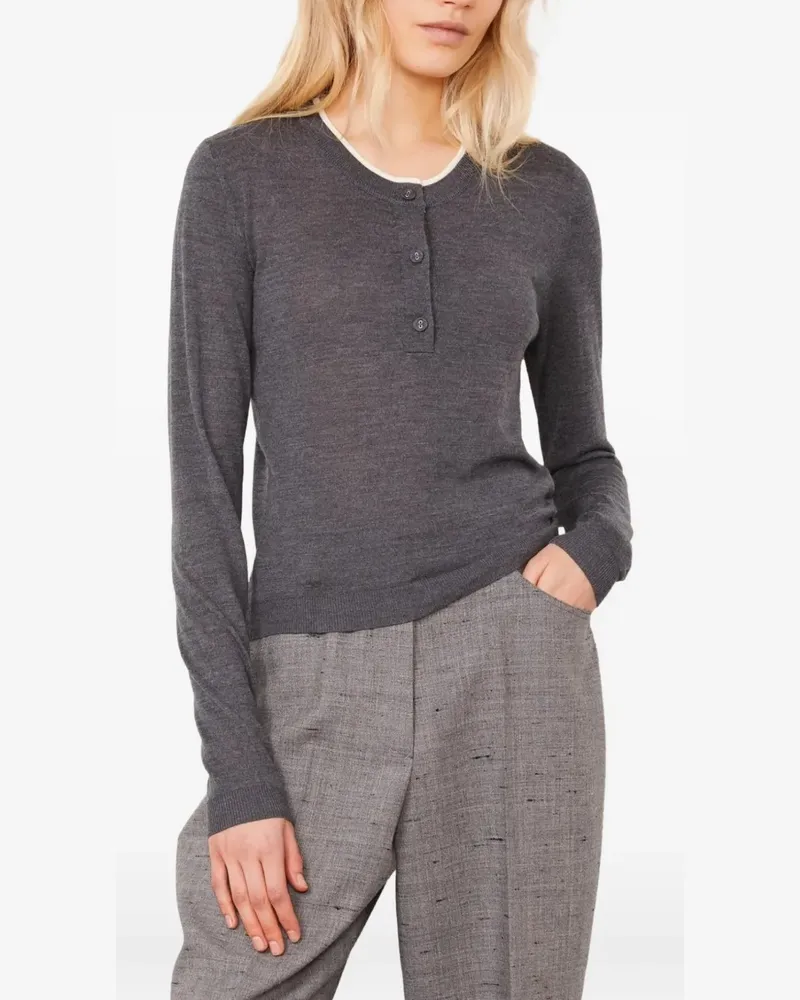 Officine Generale Henja Pullover mit meliertem Effekt - Grau Grau