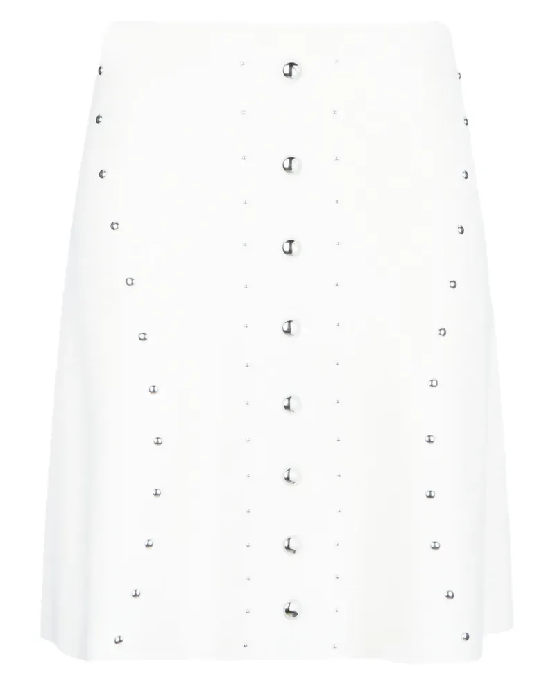 Liu Jo stud-embellished knitted skirt - Weiß Weiß