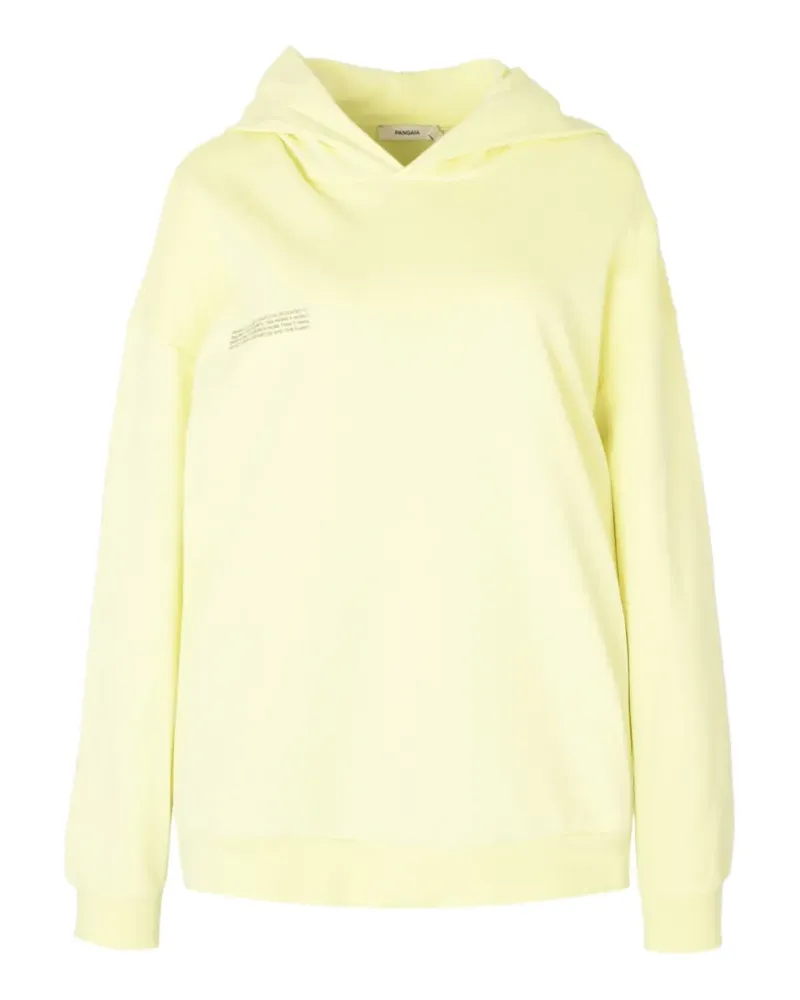 PANGAIA logo-print cotton hoodie - Gelb Gelb