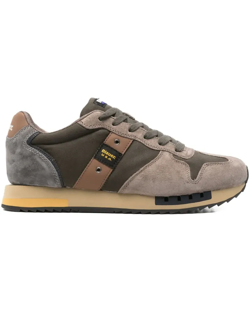 Blauer Sneakers mit Wildledereinsätzen - Grün Grün