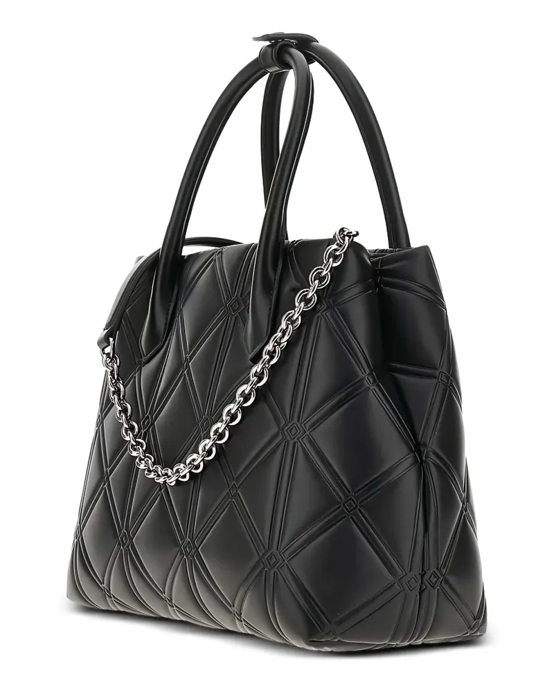 Emporio Armani Handtasche mit Zierkette - Schwarz Schwarz