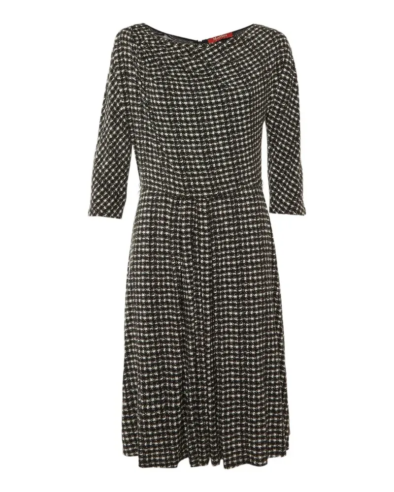 Max Mara Midikleid mit Print - Schwarz Schwarz