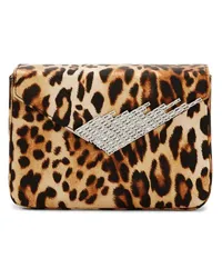 Giuseppe Zanotti Iveery Clutch aus Satin Braun