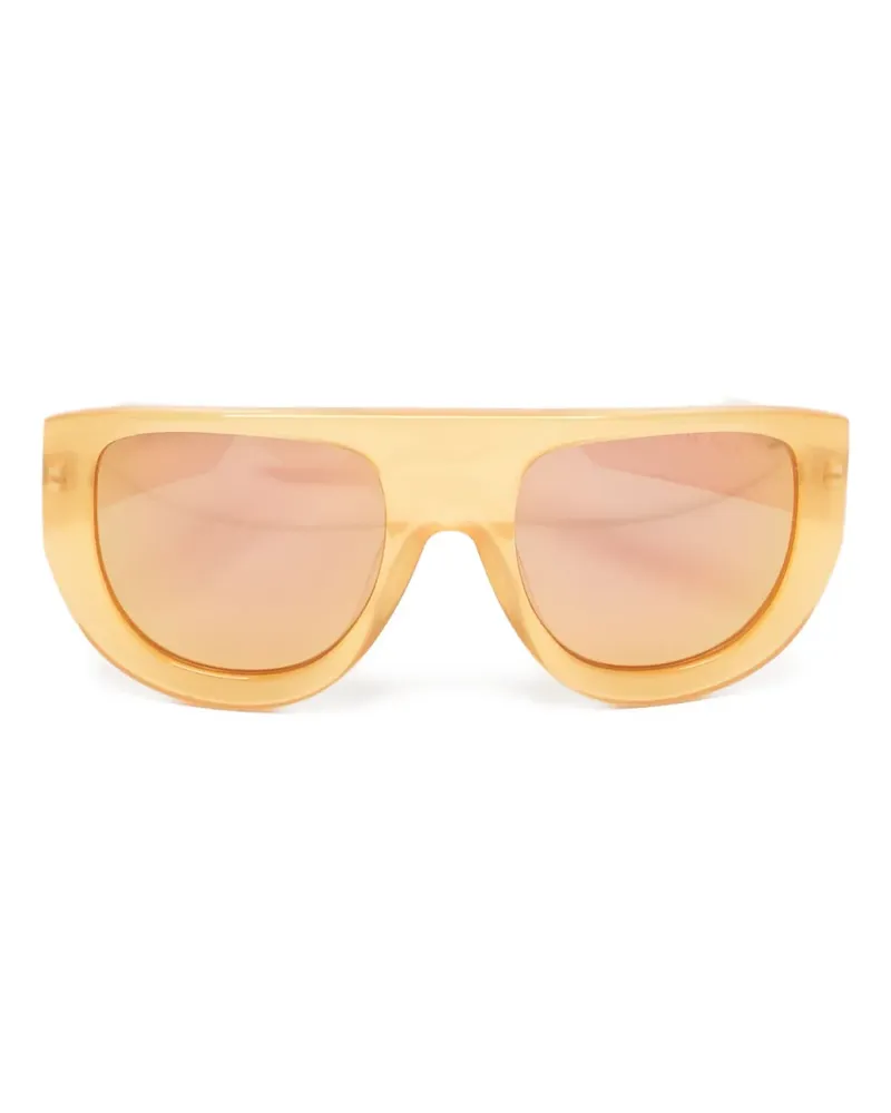 Ganni Geometrische Amber Sonnenbrille - Orange Orange