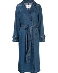 Reformation Klassischer Jeans-Trenchcoat Blau