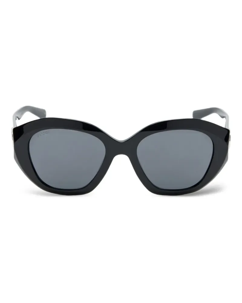 Gucci Cat-Eye-Sonnenbrille mit GG - Schwarz Schwarz
