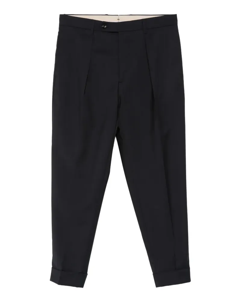 Berwich Chiaia pleated cuffed trousers - Blau Blau