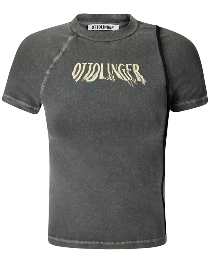 OTTOLINGER T-Shirt mit Logo-Print - Grau Grau