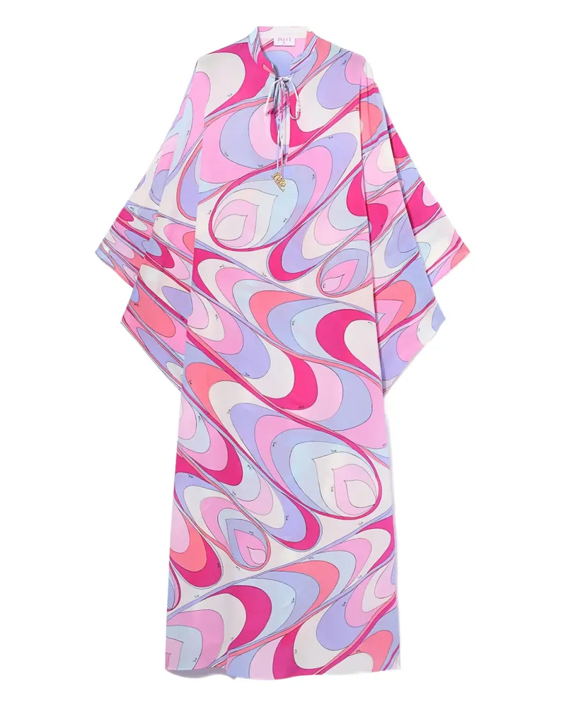 Emilio Pucci onde-print silk dress - Rosa Rosa