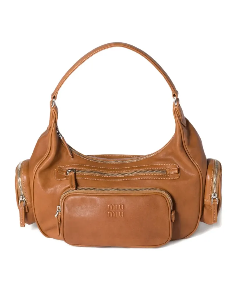 Miu Miu Pocket Schultertasche - Braun Braun