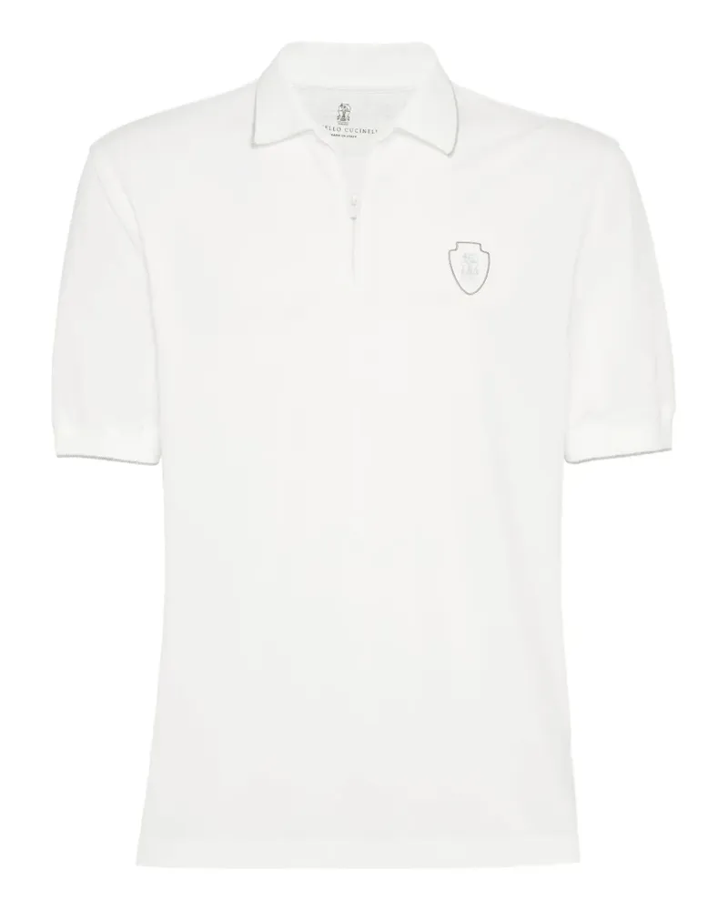Brunello Cucinelli short-sleeve polo shirt - Weiß Weiß
