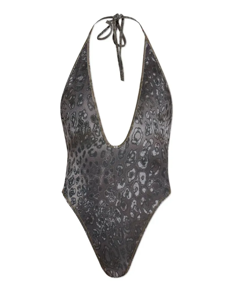 Diesel Audrey-Utlt Badeanzug mit Animal-Print - Grau Grau