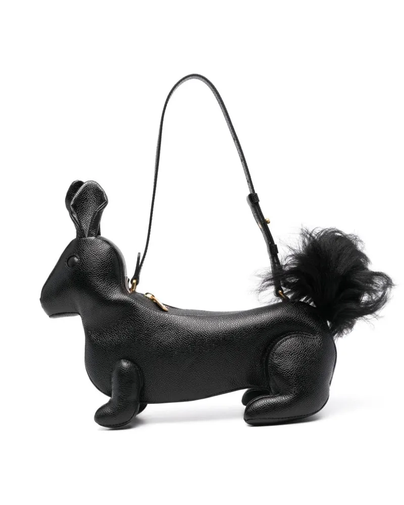 Thom Browne Schultertasche mit Eichhörnchen-Motiv - Schwarz Schwarz