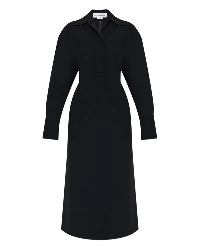 Victoria Beckham Kleid mit langen Ärmeln - Schwarz Schwarz