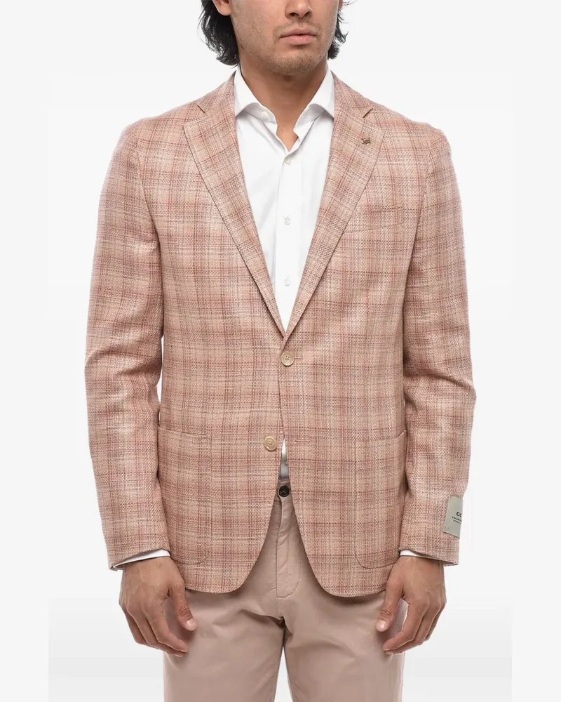 Corneliani single-breasted patch-pocket blazer - Orange Orange