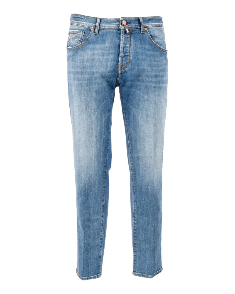 Jacob Cohën five-pocket logo-patch jeans - Blau Blau