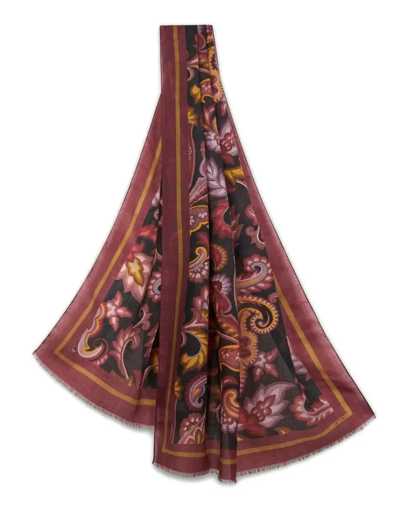Etro Kaschmirschal mit Paisleymuster - Rot Rot