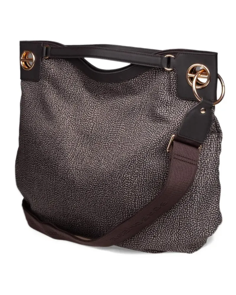 Borbonese London eyelet-detail shoulder bag - Braun Braun