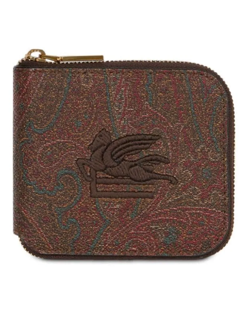 Etro Portemonnaie mit Paisley-Jacquard - Braun Braun