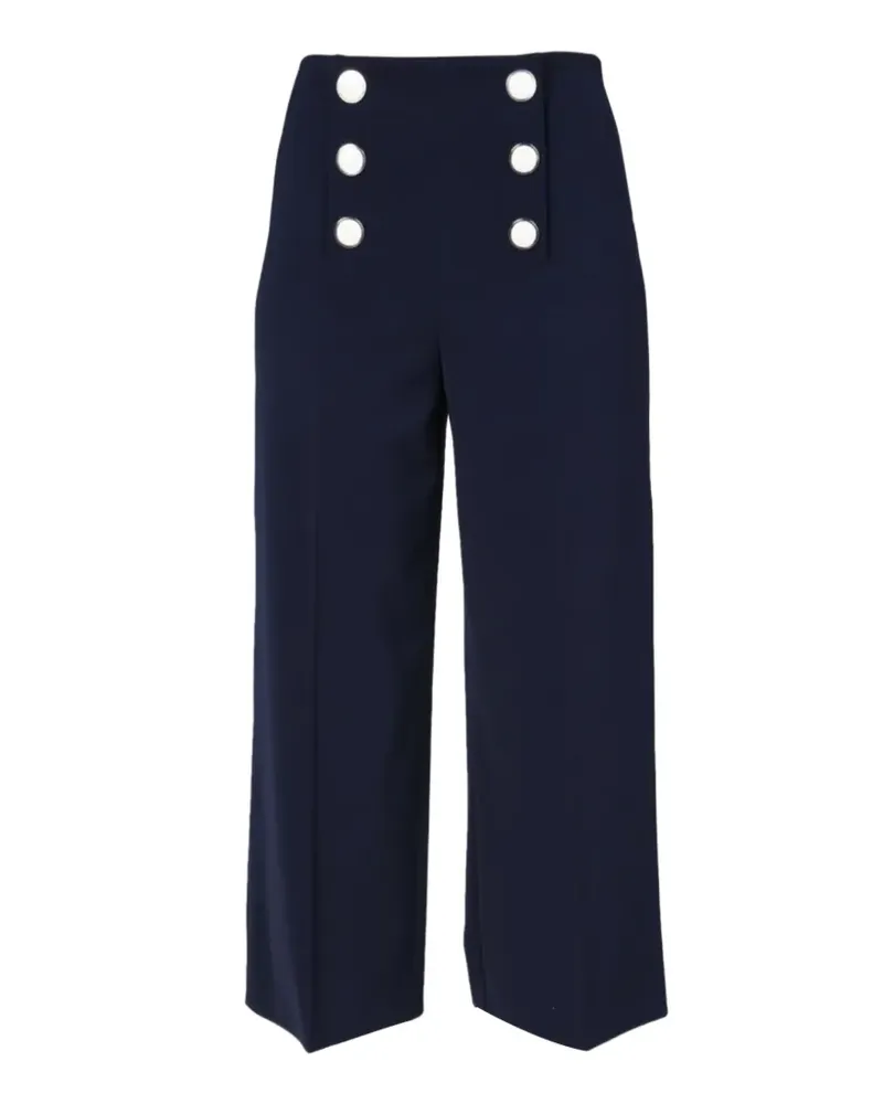 Moschino button wide leg trousers - Blau Blau