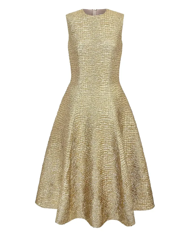 EMILIA WICKSTEAD Strukturiertes Mara Midikleid - Gold Gold