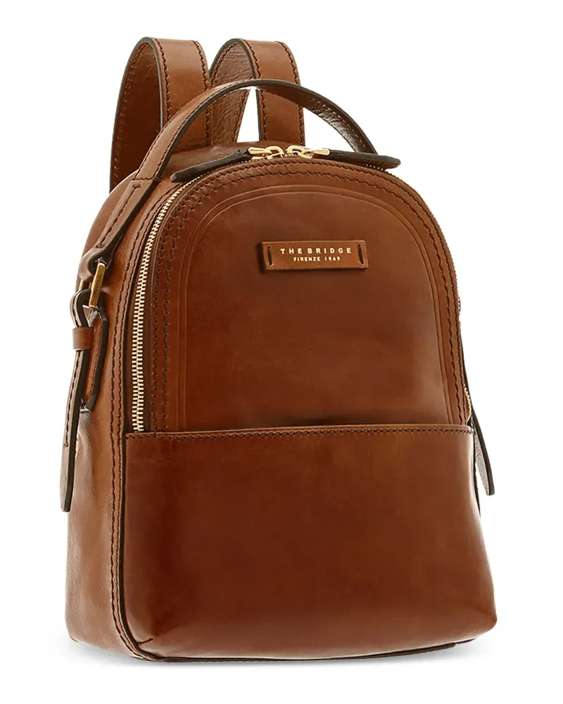 The Bridge Pearl District Rucksack mit Logo-Schild - Braun Braun