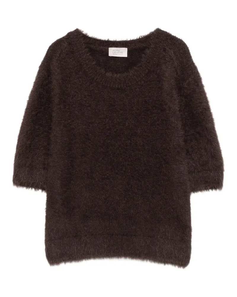 Vera Mont T-Shirt aus flauschigem Strick - Braun Braun