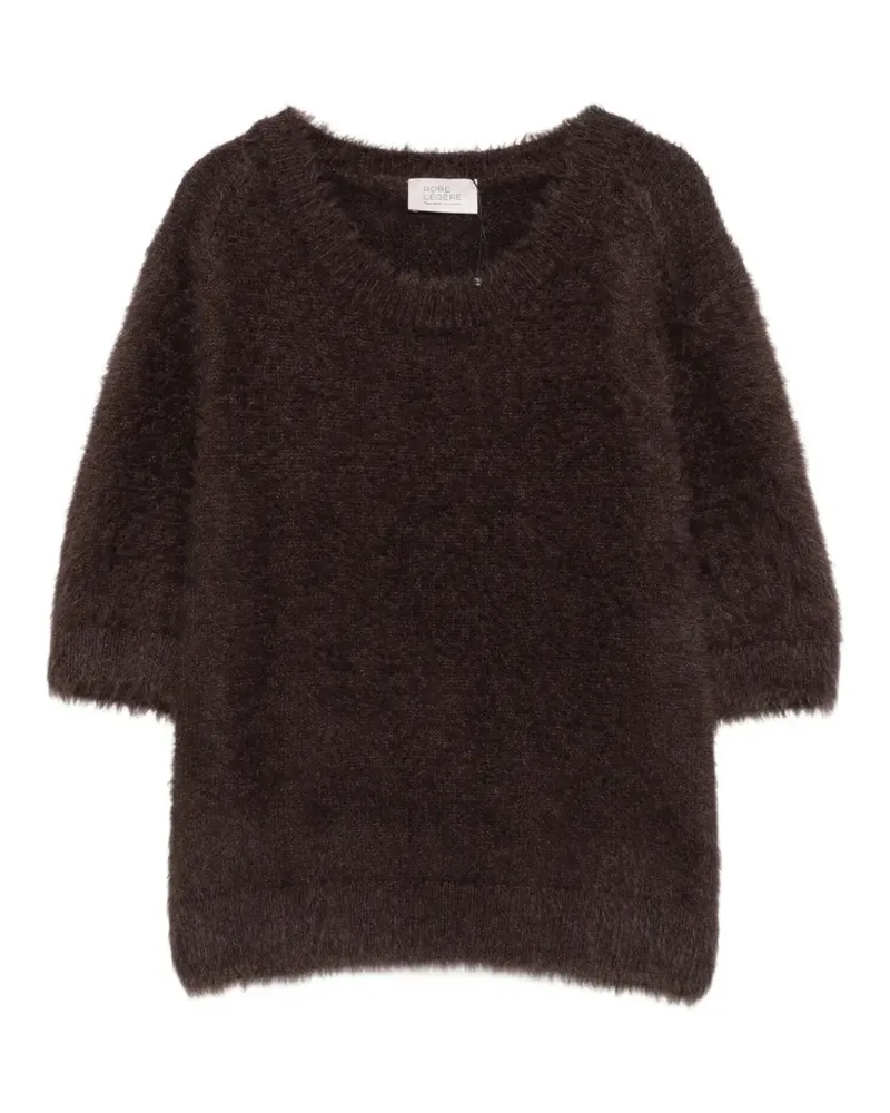 Vera Mont fluffy-knit T-shirt - Braun Braun