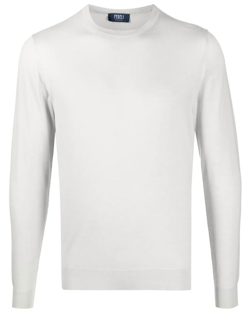 Fedeli Pullover mit Rundhalsausschnitt - Grau Grau