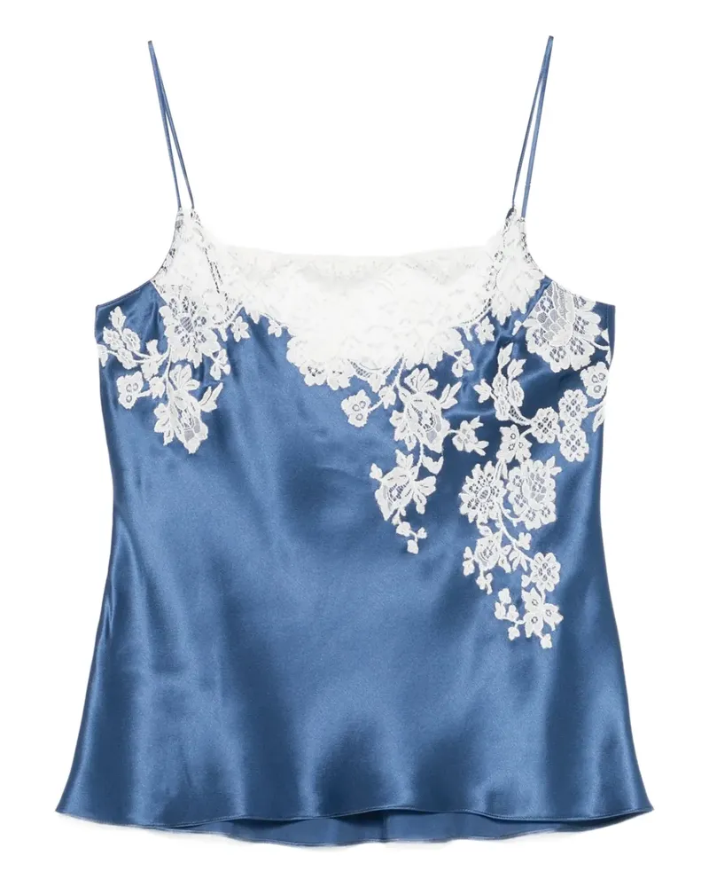 Carine Gilson Camisole-Top mit Spitze - Blau Blau