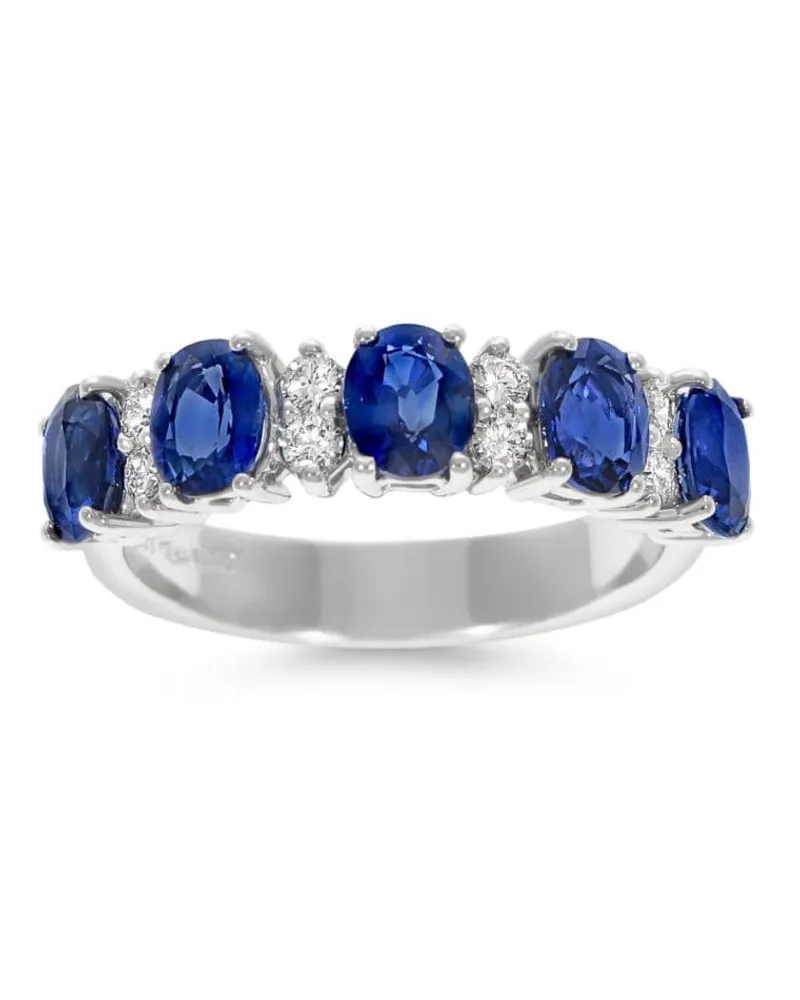 LEO PIZZO 18kt Eternity Weißgoldring mit Schmucksteinen - Silber Silber