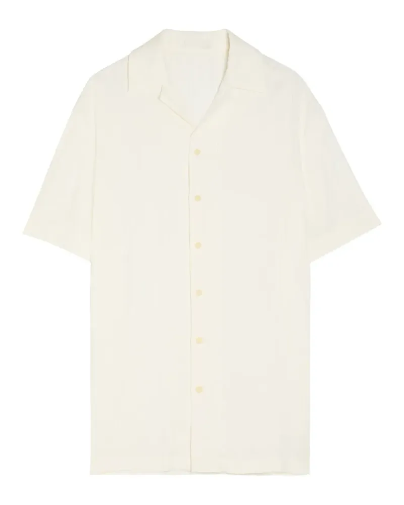 Delos textured camp-collar shirt - Nude Nude