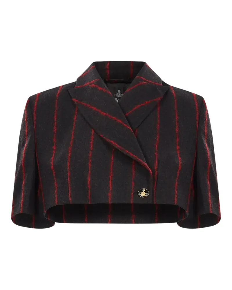 Vivienne Westwood Cut Off pinstripe cropped blazer - Grau Grau