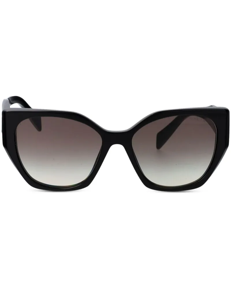Prada Sonnenbrille mit eckigem Gestell - Schwarz Schwarz
