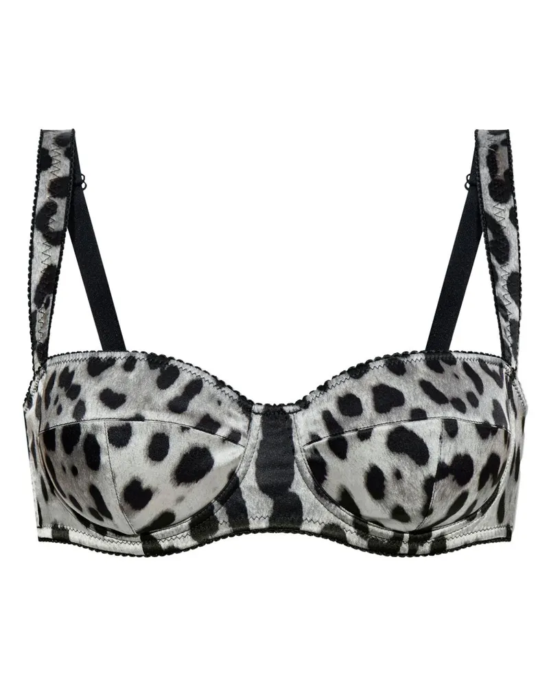 Dolce & Gabbana Balconette-BH mit Leoparden-Print - Grau Grau
