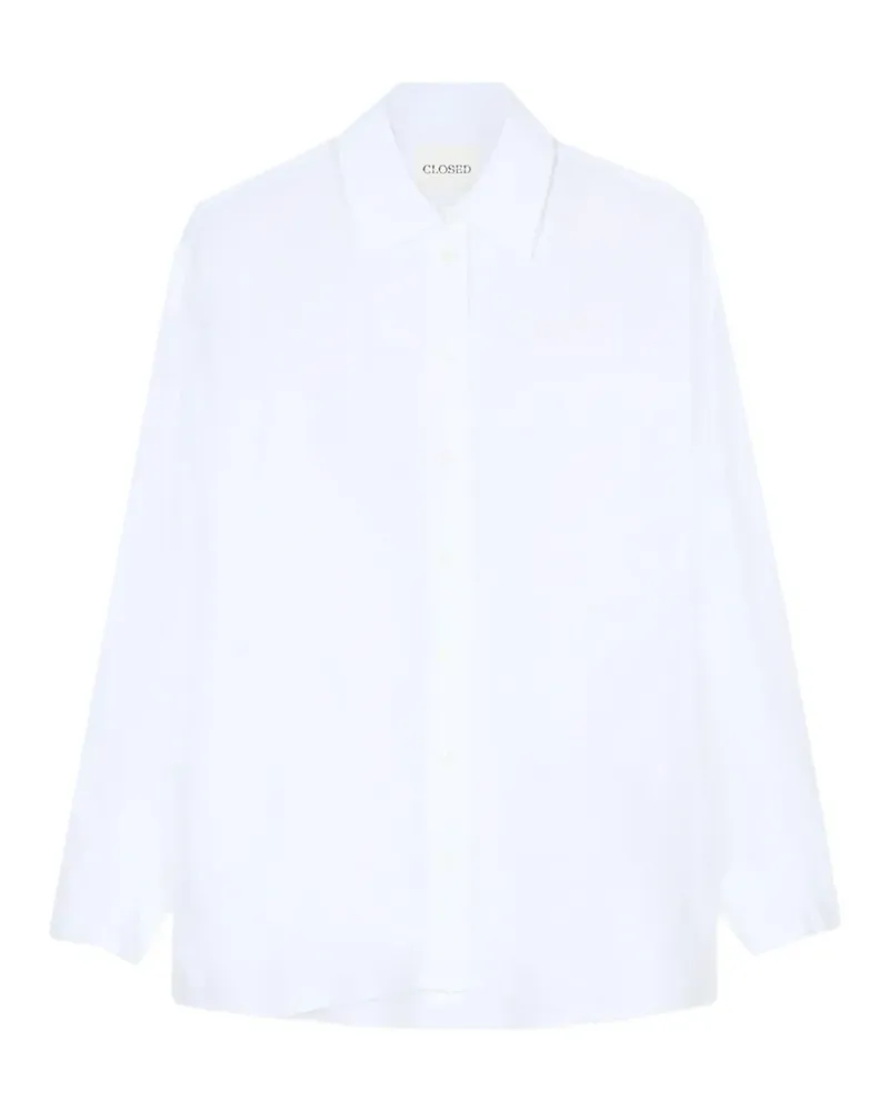 Closed pointed-collar shirt - Weiß Weiß