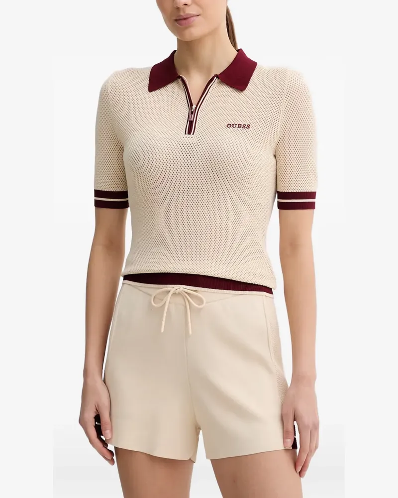 Guess half-zip polo shirt - Nude Nude